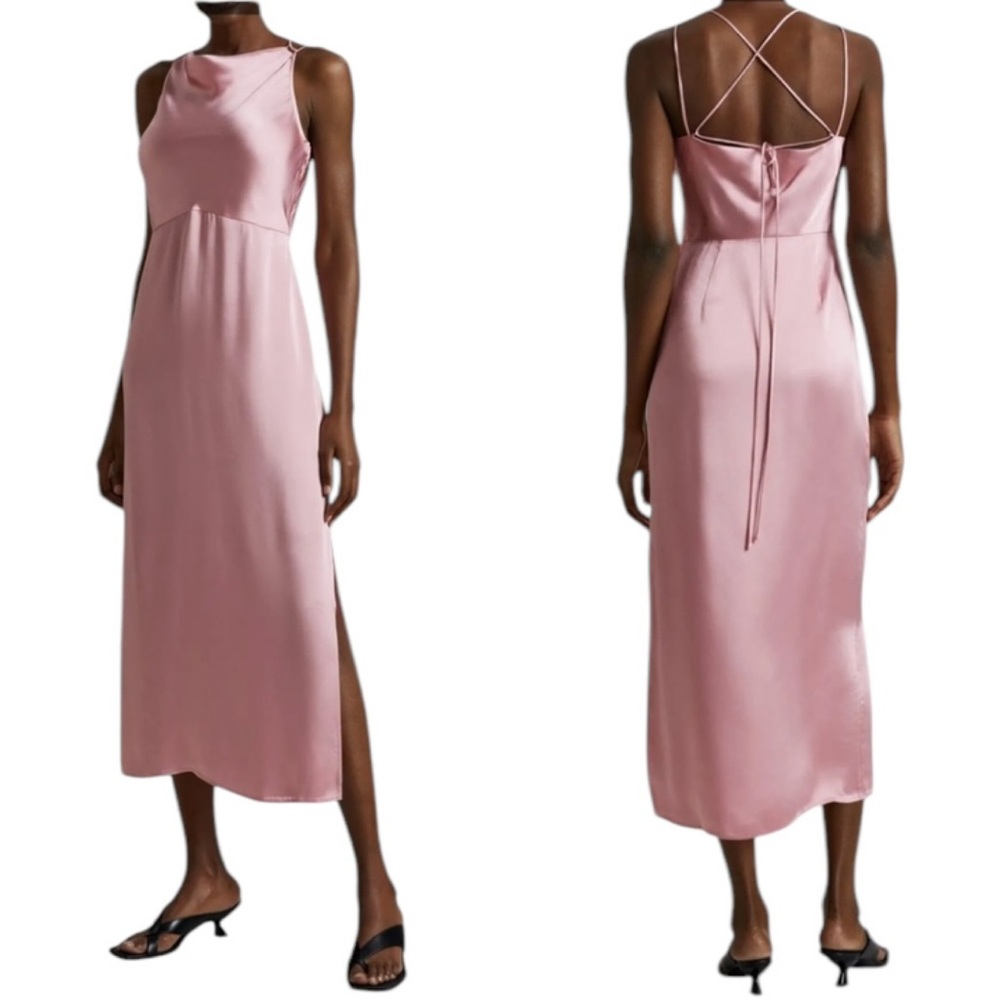 & Other Stories Pink Midi Dress